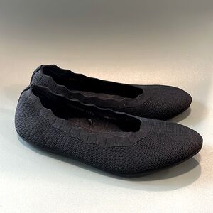 Sketchers Cleo 2.0 Love Spell Ballet Flats Sketch Fit Woven Knit Comfy Black 8